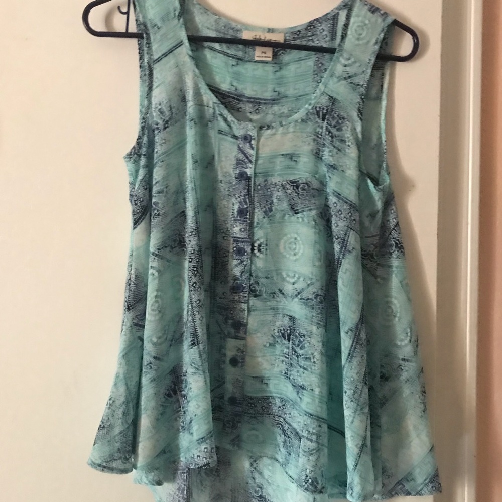 Sky blue loose Tank